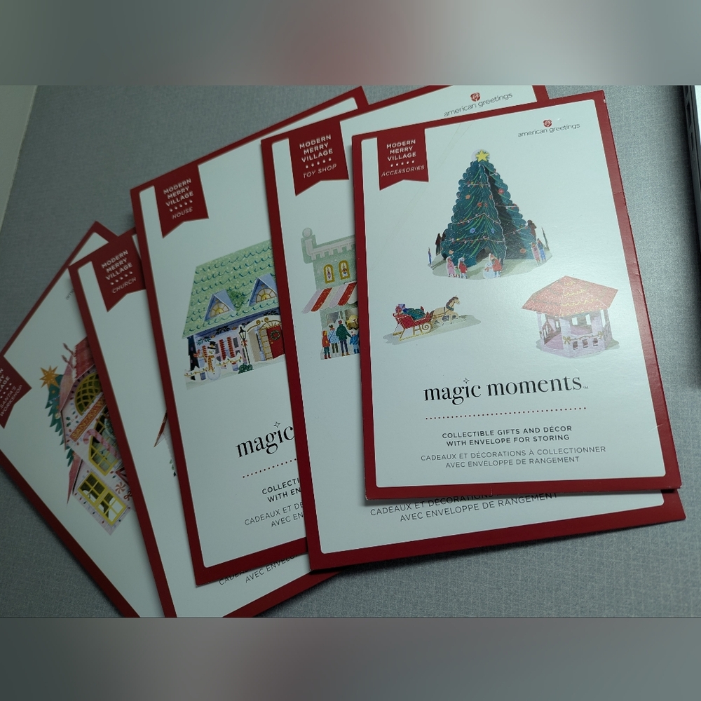 American Greetings Modern Merry Village Complete Set